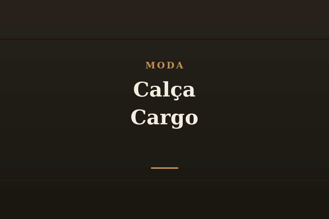 Calça cargo masculina com bolsos laterais