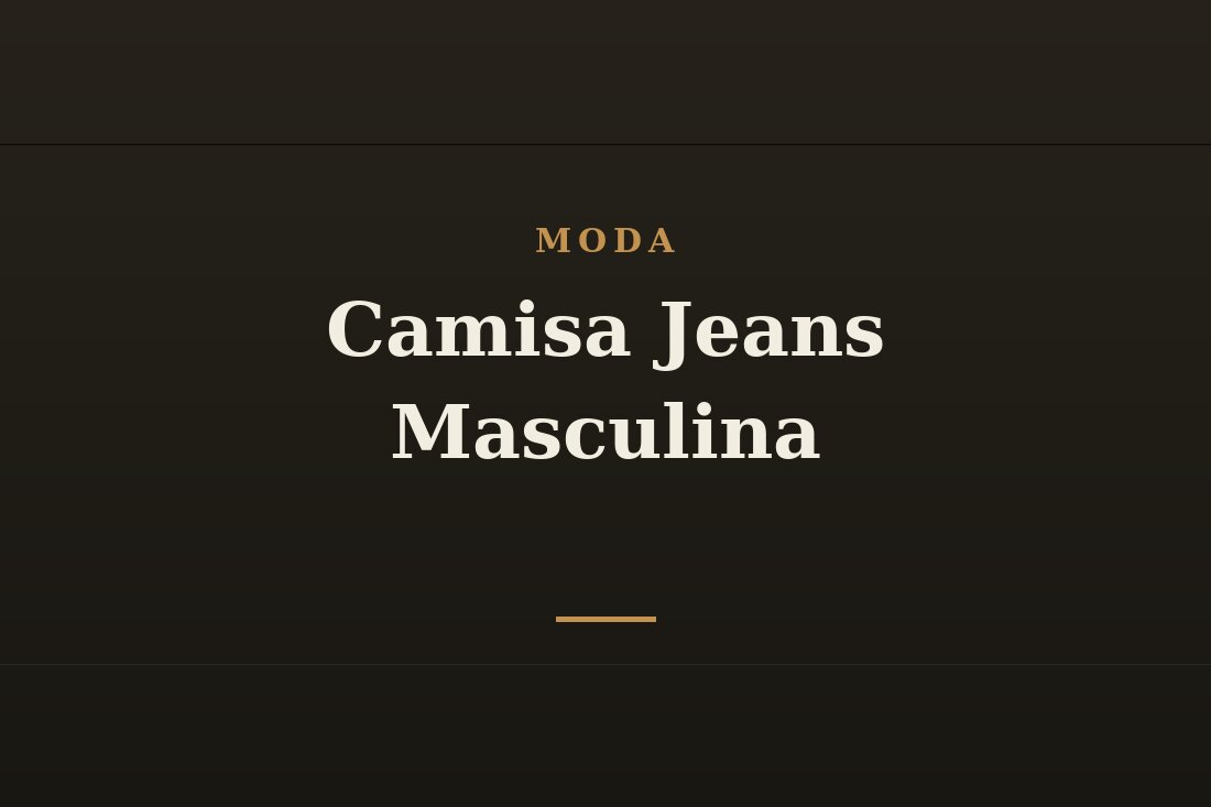 Camisa jeans masculina
