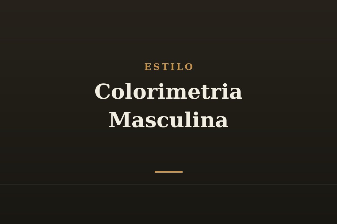 Paleta de cores para colorimetria masculina