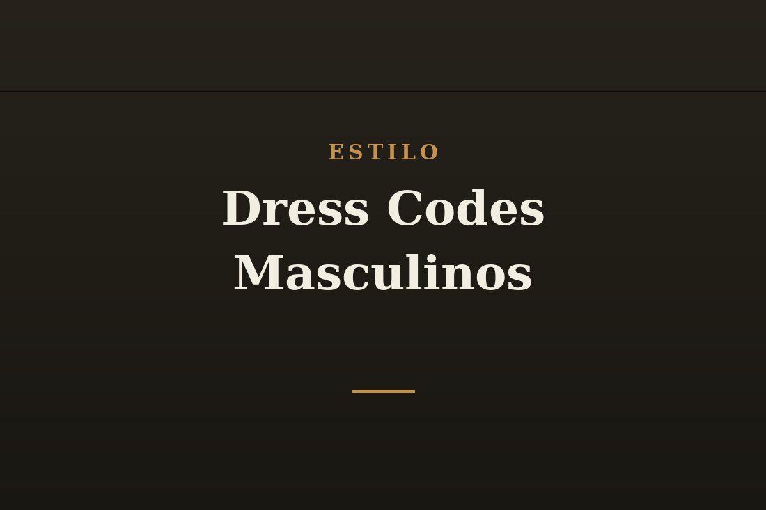 Guia de dress codes masculinos