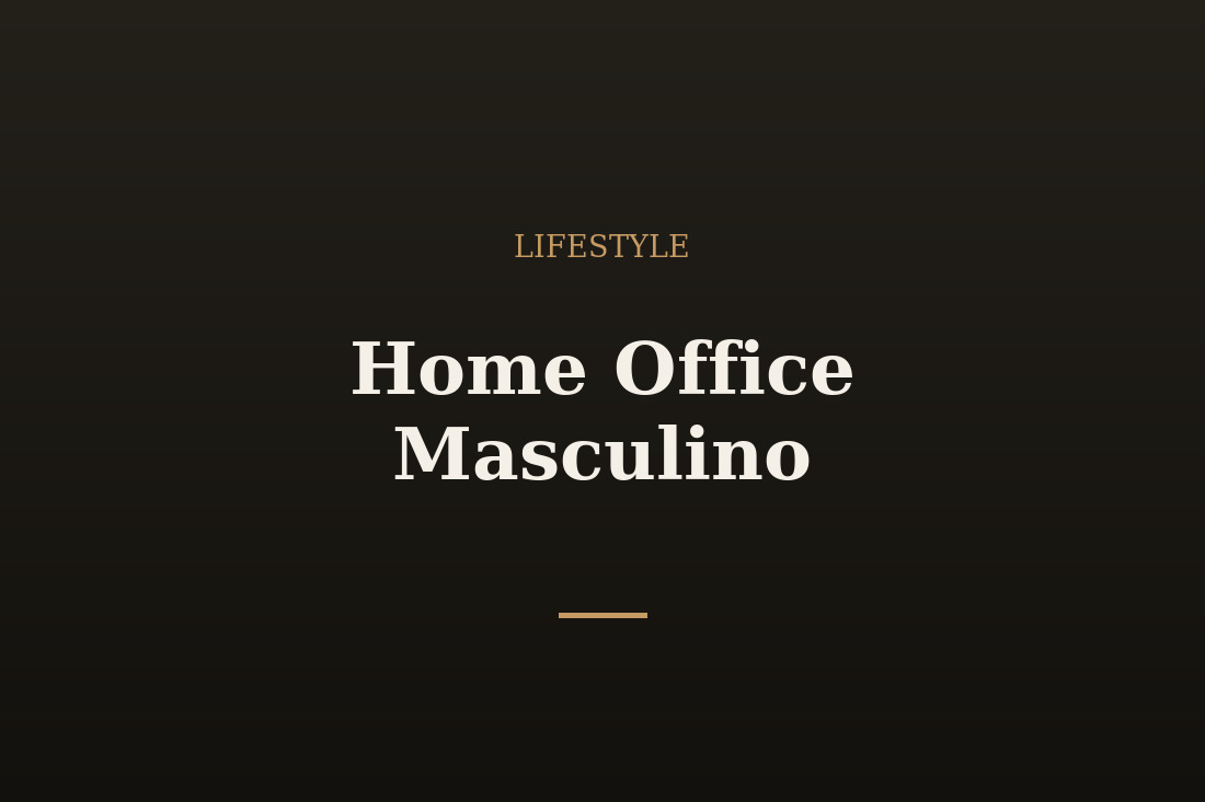 Setup de home office masculino organizado