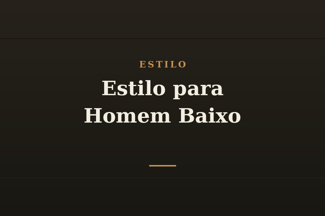 Homem baixo bem vestido com boas proporcoes