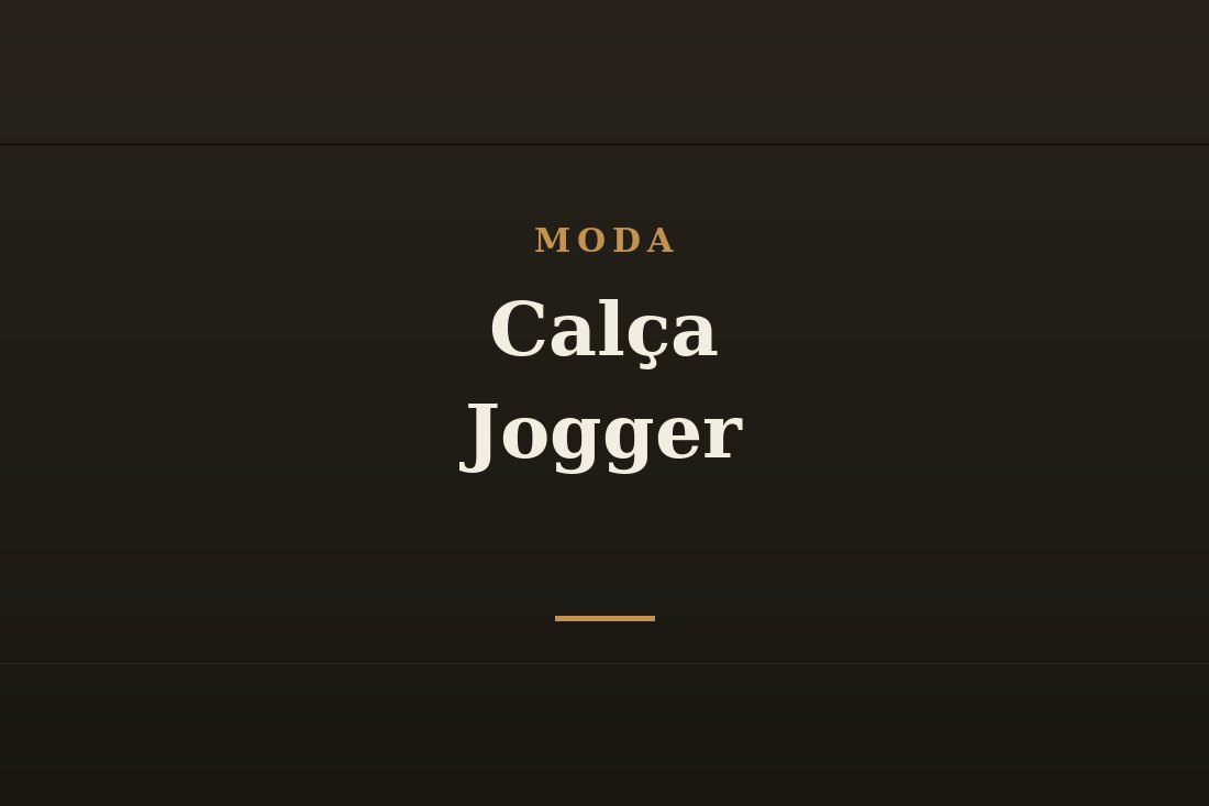 Calça jogger masculina com punho