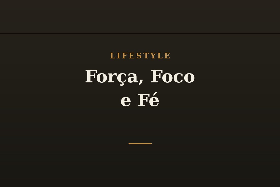 Homem com força foco e fé