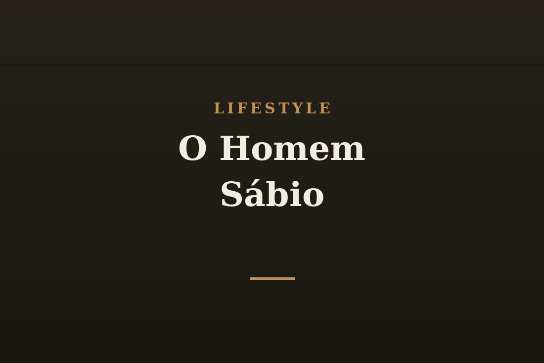 Homem sábio e ponderado