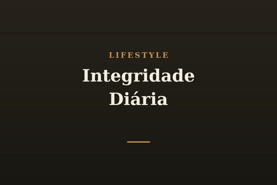 Homem íntegro e de caráter
