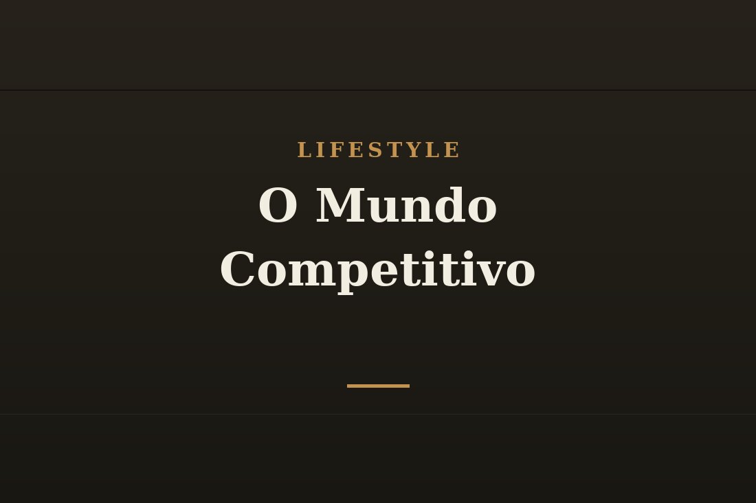 Ambiente competitivo de trabalho masculino
