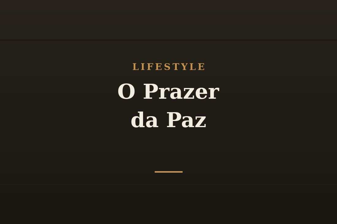 Homem em paz e tranquilo