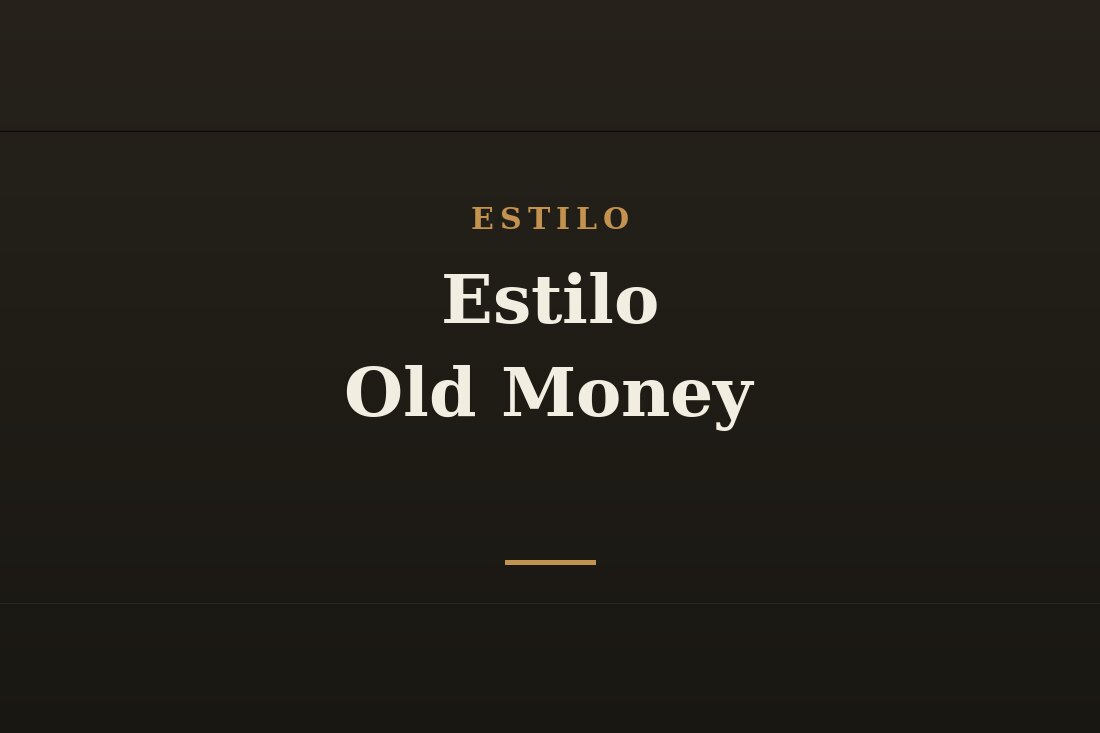 Elegant men's old money style