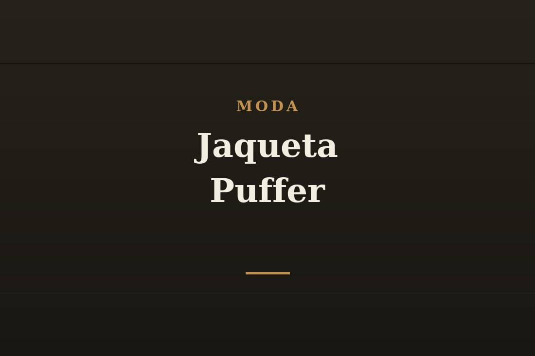 Jaqueta puffer acolchoada masculina