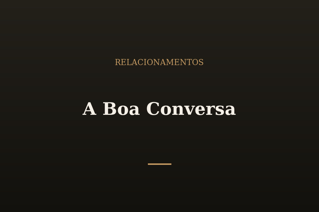 Duas pessoas conversando com leveza