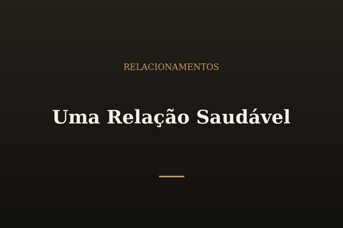 Casal em uma relação equilibrada e saudável