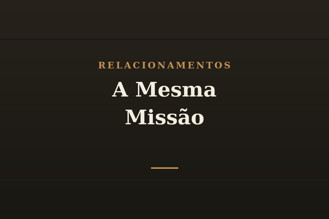 Casal unido na mesma missão
