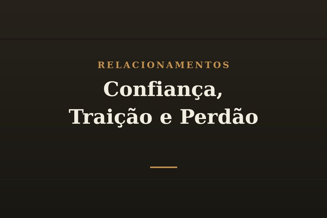 Casal lidando com confiança e perdão