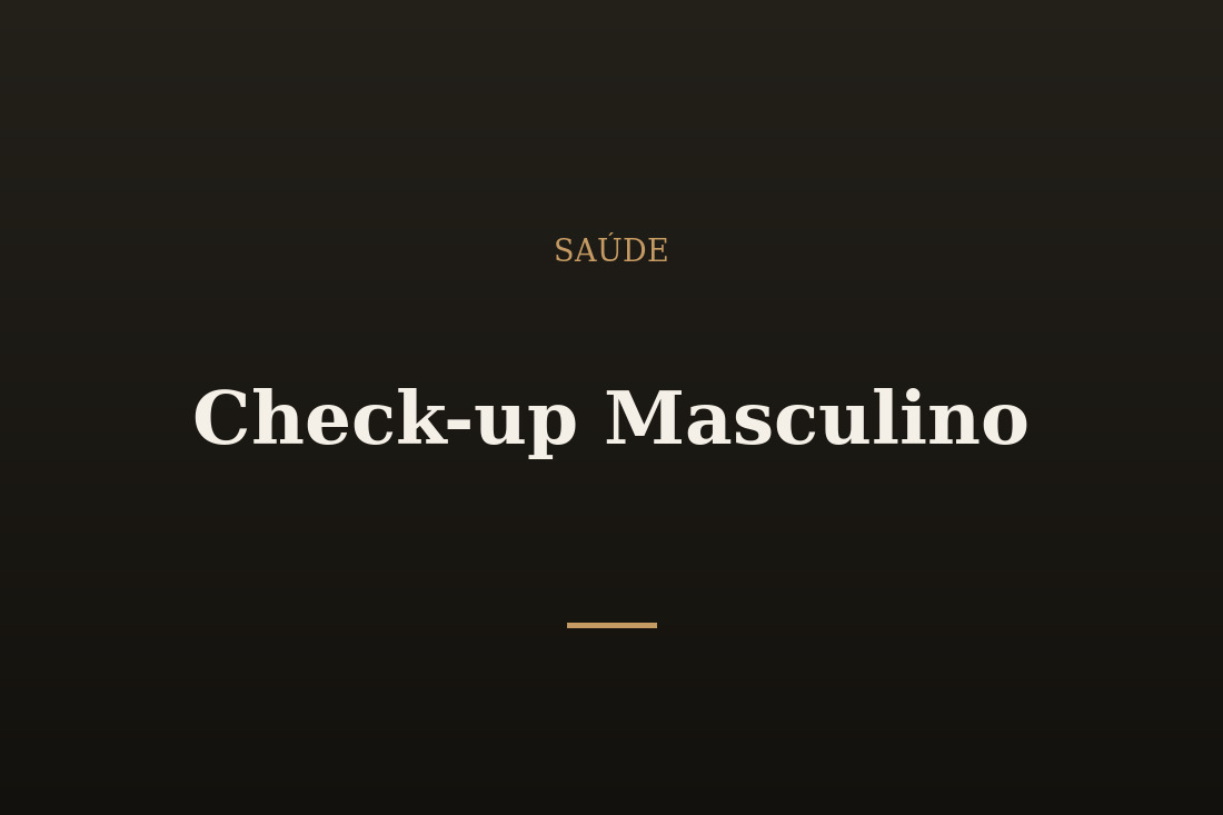 Consultório médico para check-up masculino