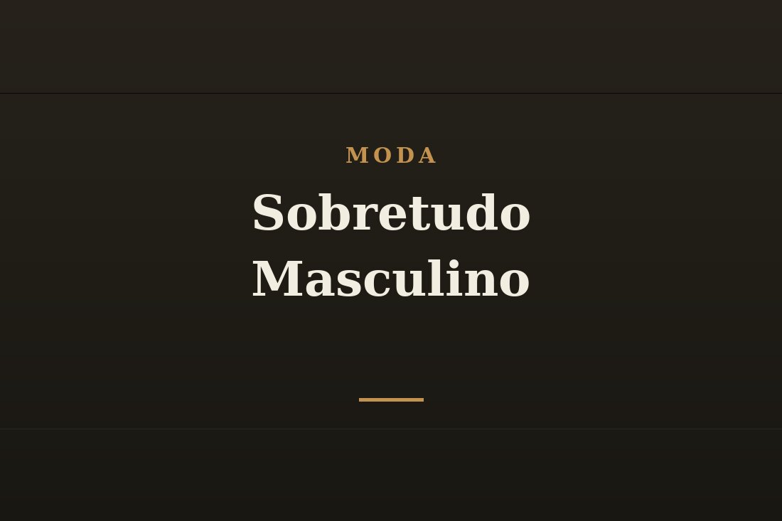 Sobretudo masculino de lã